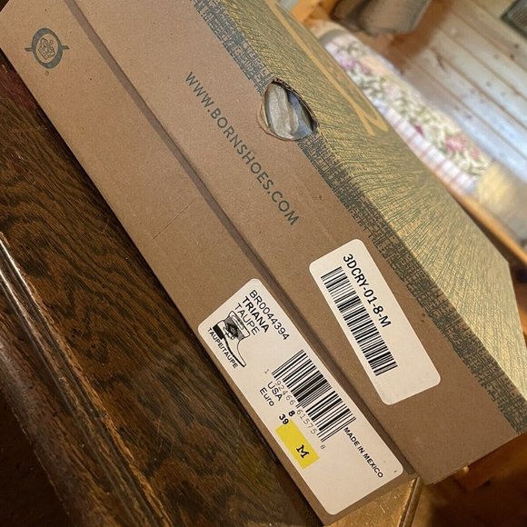 NIB $235 Born Taupe Triana Boots 8-M Suede Leather Wool Blanket Aztec New - Picture 8 of 8